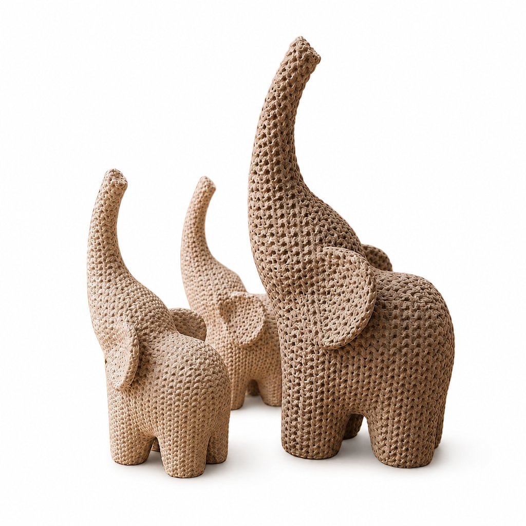 Trio Elefantes Decorativos Trama