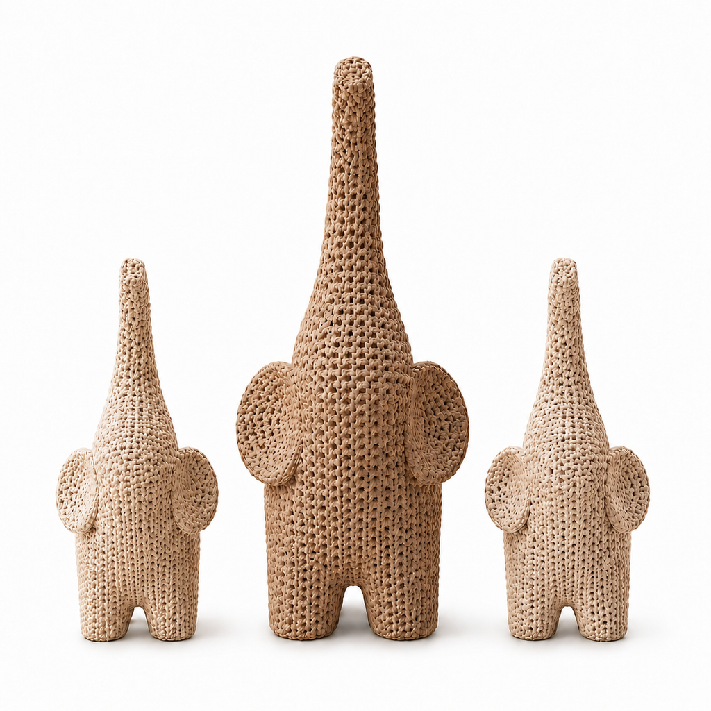 Trio Elefantes Decorativos Trama