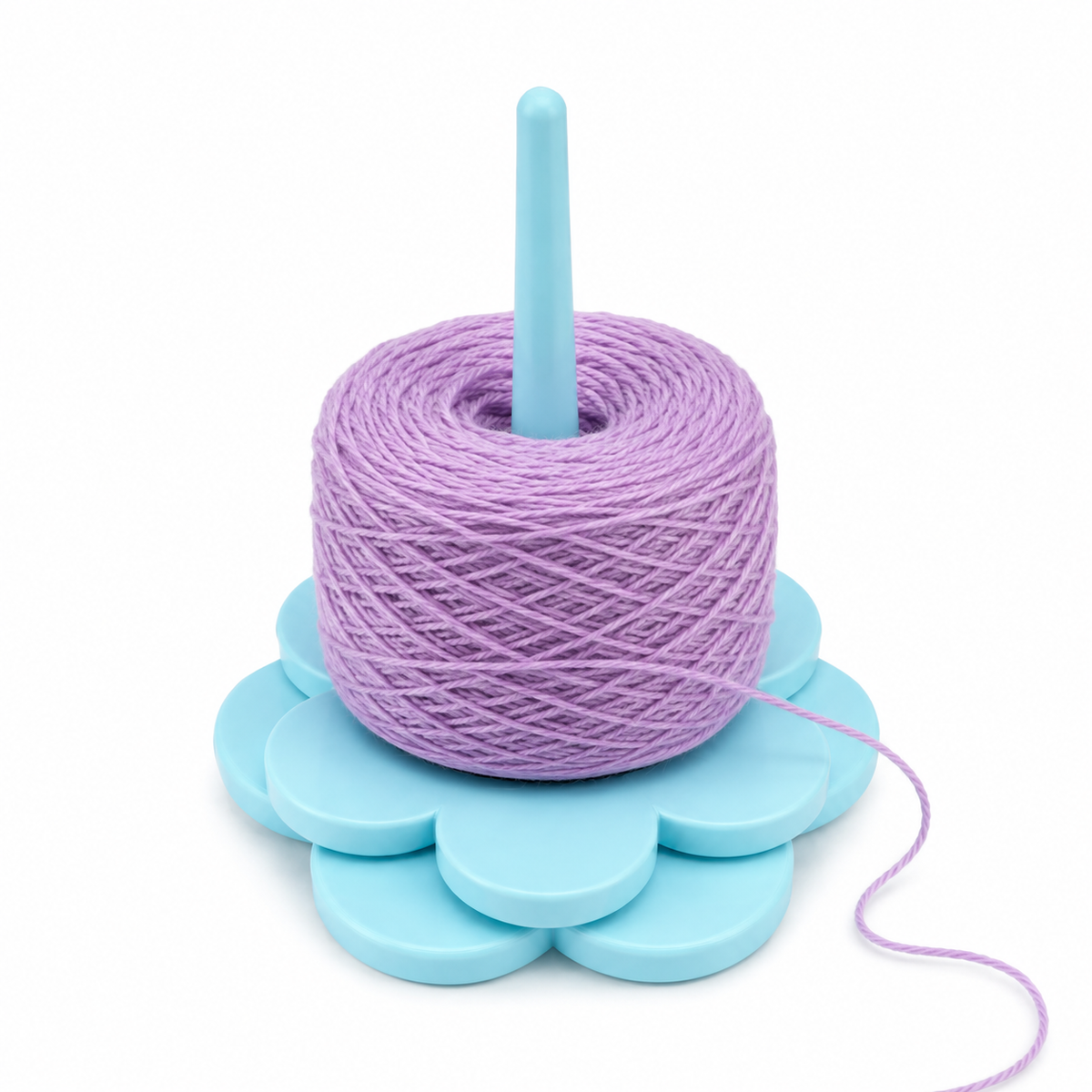 Suporte Giratorio em Flor Para Novelos Croche Trico